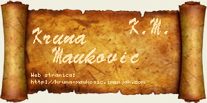 Kruna Mauković vizit kartica